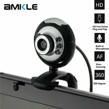 

USB Full HD Webcam 16 megapixel Camera with Mic Night Vision Web Cam Web Camera Video Calling Computer For Laptop PC Webcam Cams
