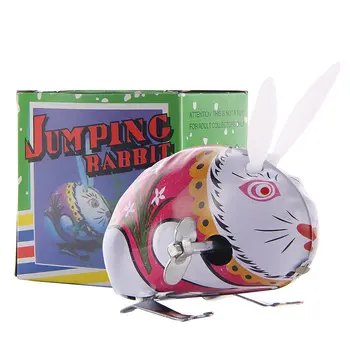 

Classic Mini Clockwork Classic Toy Animal Rabbit Clockwork jumping Winding Up Educational Toy Creative Toys for Children