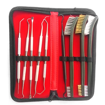 

9pcs/Set Hunting Cleaning Kit Rifle Pistol 3pcs Steel Wire Brush 6pcs Pick Hunting Accessories Cleaning Tools Tactical Military