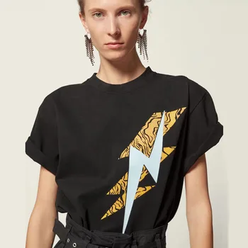 

2020 Summer Graphic Print Cotton T shirt Short Sleeve O-Neck Tshirt Female Tee Tops