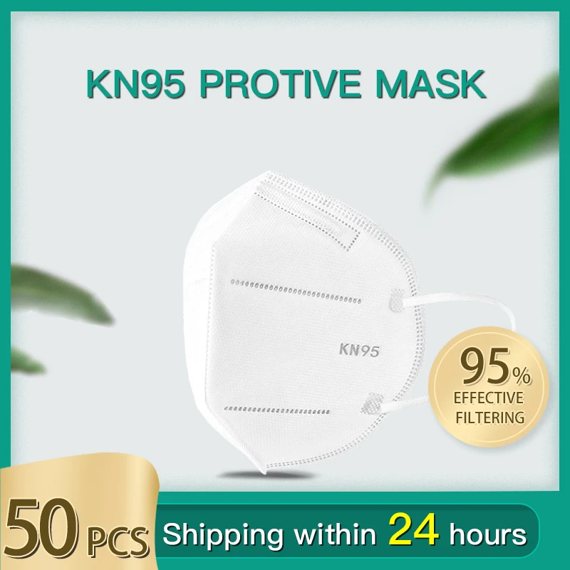 

5/10/20/50 pcs protective mask KN95 Mask Mouth Face Mask Anti dust Masks PM2.5 Anti-fog Protective Respirator 95%