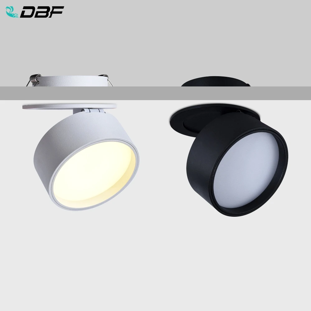 

[DBF]Angle Adjustable Recessed Downlight Dimmable 7W 10W 12W Embedded Ceiling Spot Light for Corridor TV Background AC110V 220V