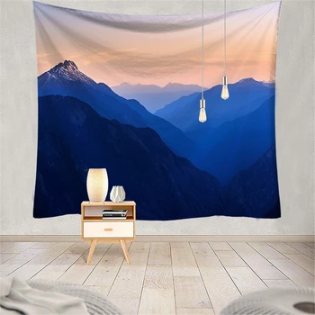 

Modern Wall Tapestry Mountain Scenic Hanging Backdrops Photography Background Cloth Table Cover Curtain Home Decorate Painting
