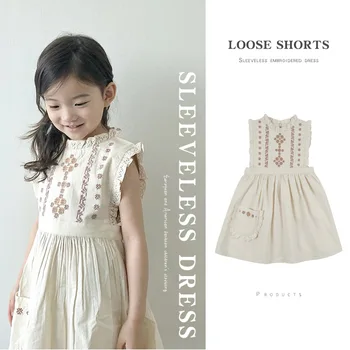 

IN STOCK 2020 New Summer Idyllic Sweet Style Girl Sleeveless Dress IDA EMBROIDERED IVORY DRESS