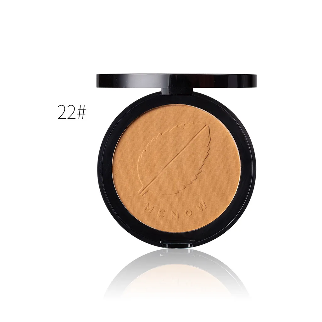 H New Face Cosmetic Pressed Powder 1pc MENOW Natural Face Powder Foundations Oil-control Concealer Whitening Highlighter 1111 - Цвет: H
