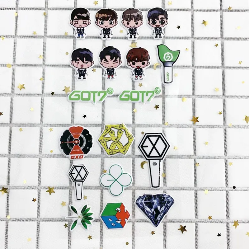 Kpop EXO NCT Twice GOT7 Cute Bubble Sticker for Phone Scrapbook DIY Stickers 
