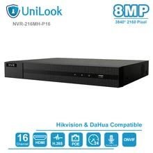 UniLook(Hikvision compatiable) 4K HK Series 16 CH POE сетевой видеорегистратор ONVIF совместимый с поддержкой до 12 ТБ HDD NVR216MH-P16