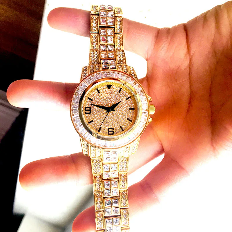 Бриллиантовые часы женские кварцевые часы дизайнерские Хрустальный Bling брендовые роскошные часы ювелирные часы Подарки