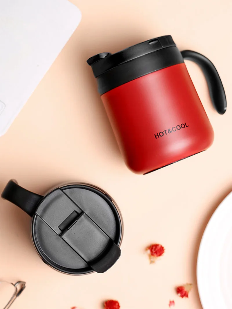 Кофейные кружки из нержавеющей стали, термос Caneca с изоляцией, крутая бутылка для воды, посуда для напитков с ручкой, чашка для путешествий, чайная кружка для офиса
