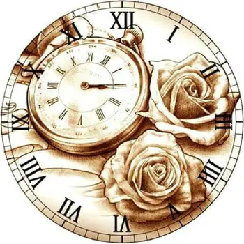 

2020 New diy diamond embroidery Rose clock pictures of mosaic 5d square full diamond painting cross stitch decoration home