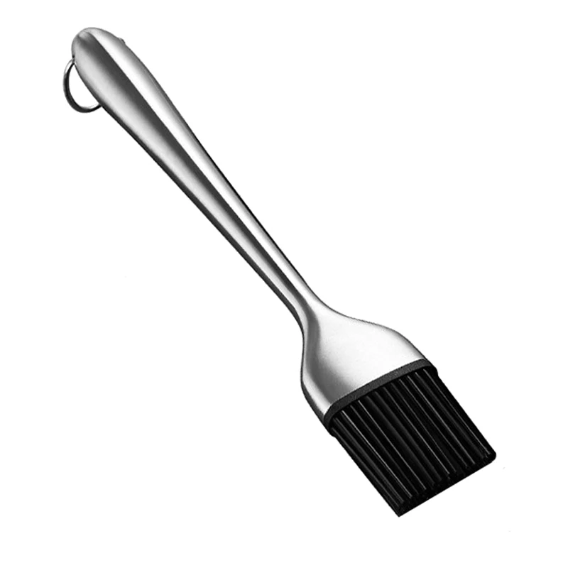 1Pc Silicone Basting Brush BBQ Grill Oil Sauce Brush Stainless Steel Handle Pastry Brush Butter Bread Baking Kitchen Accessories (2)