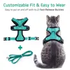 Cat Harness and Leash Set for Escape Proof Cat Vest Harness With Reflective Strips Adjustable Soft Mesh Vest for Kitten Puppy 2