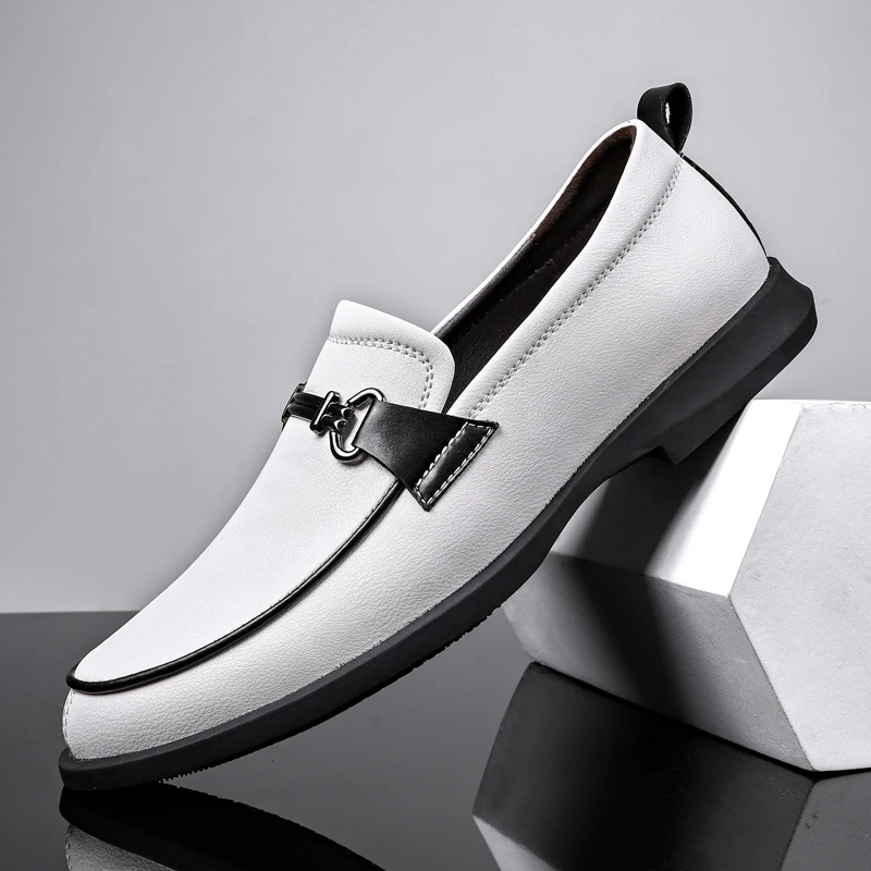 Mens Leather Casual Shoes Moccasins Men Mens White Leather Casual