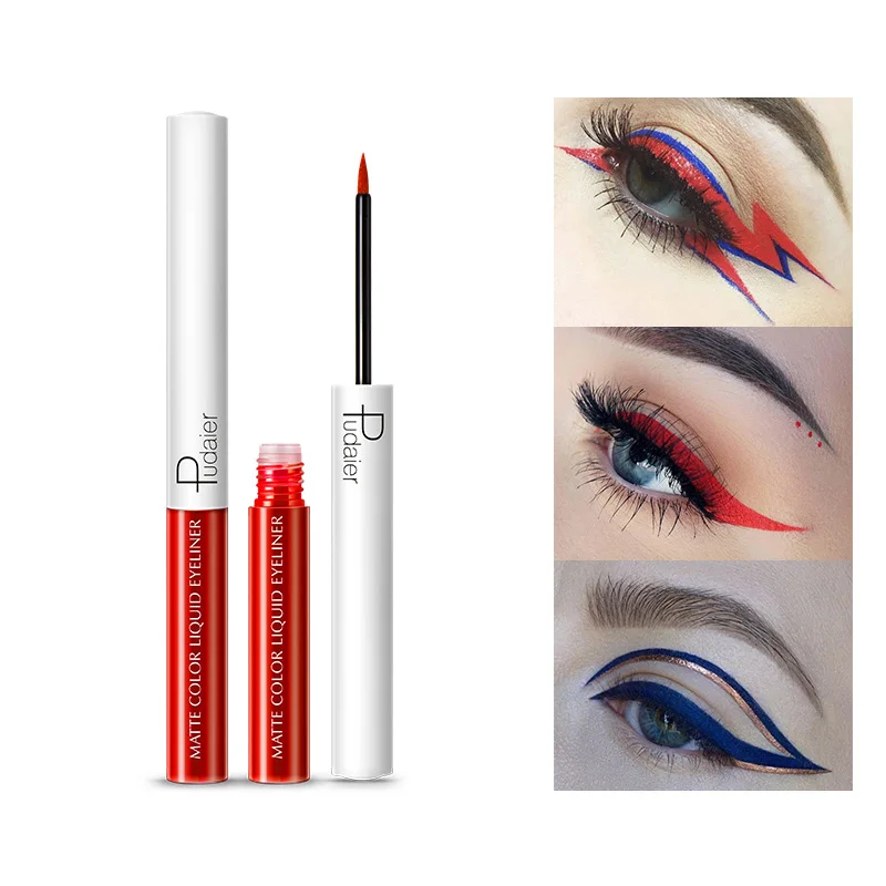 Pudaier Liquid Eyeliner 15 Color Long Lasting Waterproof sexy Matte Eye Liner Pen waterproof liquid eyeliner brown Makeup TSLM1