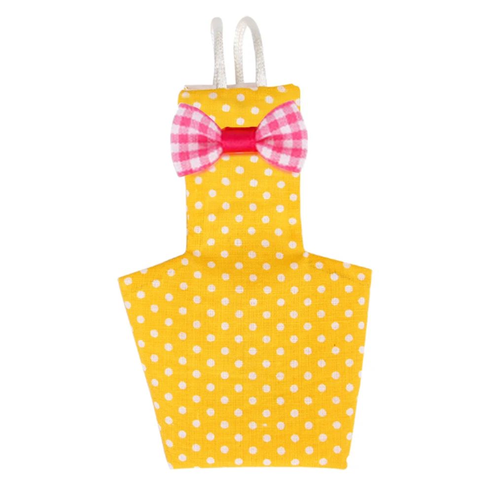 yellow S Одежда для подгузников для домашних животных; одежда пилота для подгузников; Летающий костюм с милым бантом; дизайнерские принадлежности для птиц; аксессуары с бантом; дизайн N - Цвет: yellow S