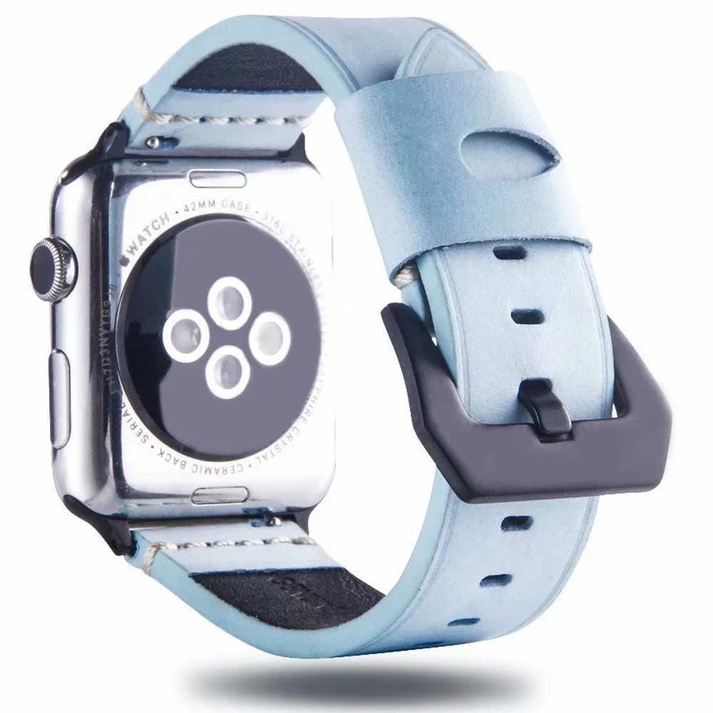 Pulseira для apple watch кожаный ремешок correa reloj Для iwatch браслет 38 мм 42 мм 40 мм 44 мм cinturino серия 5 4 3 2 запястье