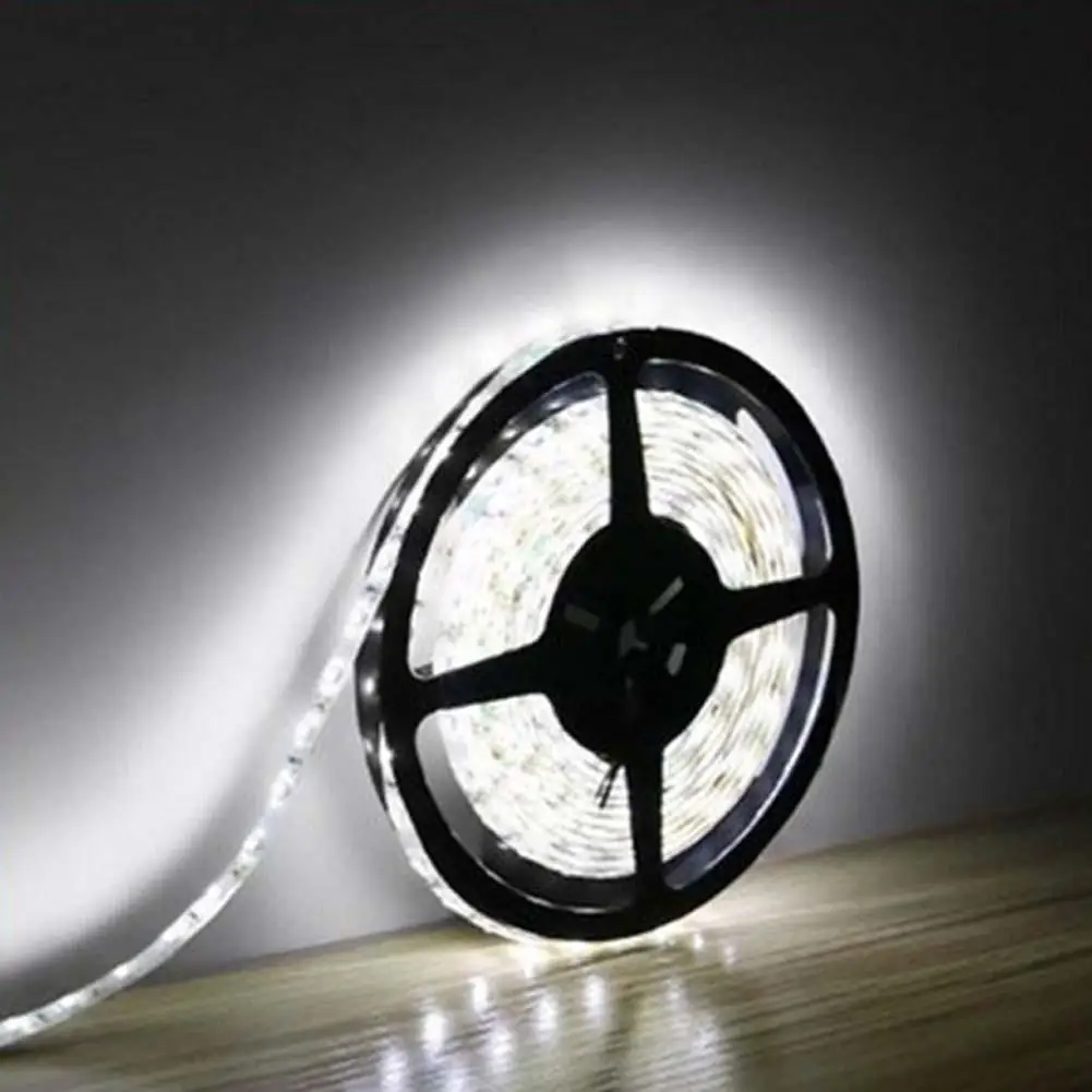 Super Cool White 5M SMD 3528 300LEDs Led Flexible Strip Light Lamps Strips LED Black Lamps LED Lamp 5V LED Strip HEI 