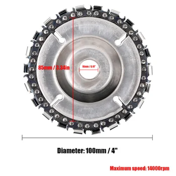 

Grinder Disc Tooth Fine Chain Saw 4 Inch Angle Carving Culpting Wood Plastics US