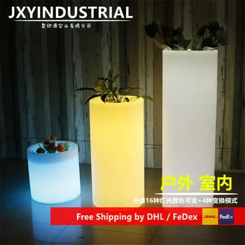 

LED Glowing Flashing 16colours change battery charge waterproof ip68 RGB Light Flower Pot to house garden