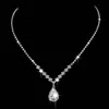Luxury Cubic Zirconia Teardrop Necklace Earrings Set Bride Bridesmaid Wedding Jewelry Set Gifts For Women ► Photo 2/4