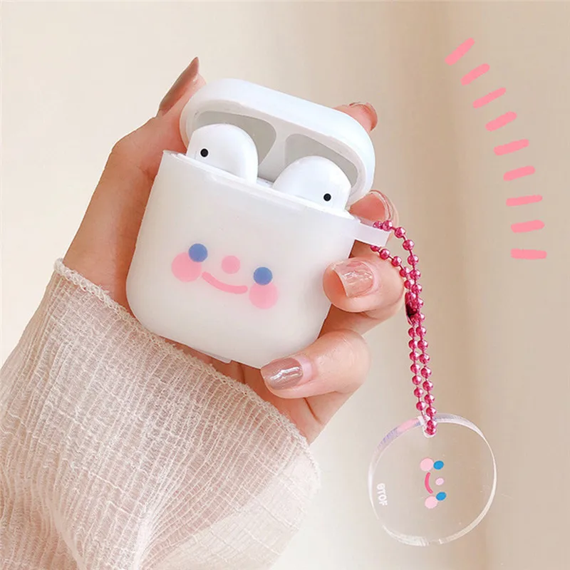Милый защитный чехол для Air Pods 1 2 наушников силиконовый милый брелок ключей