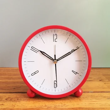 

Simple Metal Small Alarm Clock Bedside Clock Cute Student Children's Bedroom Silent Luminous Fashion Creative