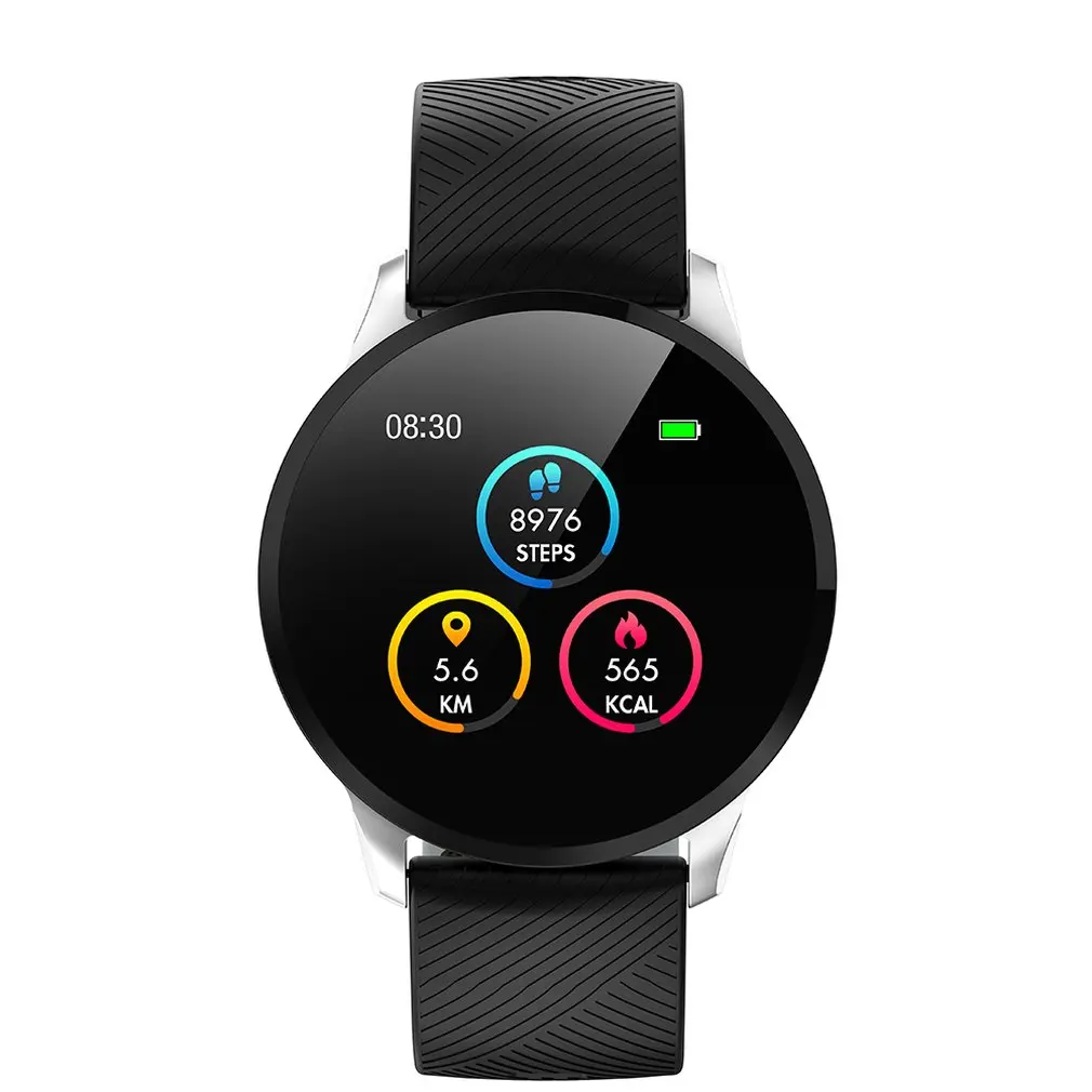 grey tape Y16 Uwatch2 Смарт часы для Android IOS 1,33 'полный сенсорный экран IP67 водонепроницаемый фитнес-трекер браслет для женщин полностью металлический Unibod - Цвет: grey tape