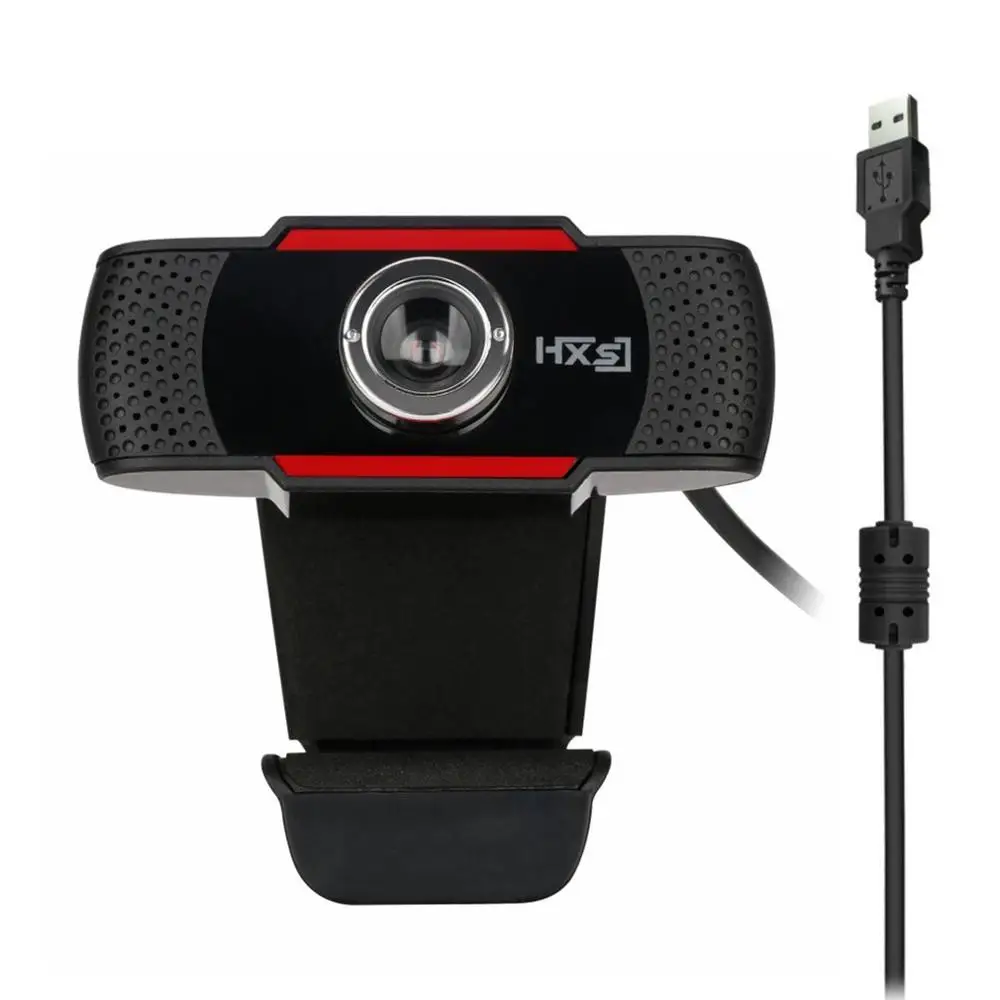Черный USB HD веб-камера, вращающаяся с ручным фокусом, Компьютерная камера 12 Мп, видеозапись, веб-камера с звукопоглощающим микрофоном - Цвет: Черный