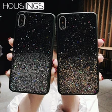 Блестящий Золотой фольгированный чехол для телефона для iPhone 11 Pro Max XS XR Bling Star чехол для телефона для iPhone 6S 7 8 Plus Чехол для мобильного телефона