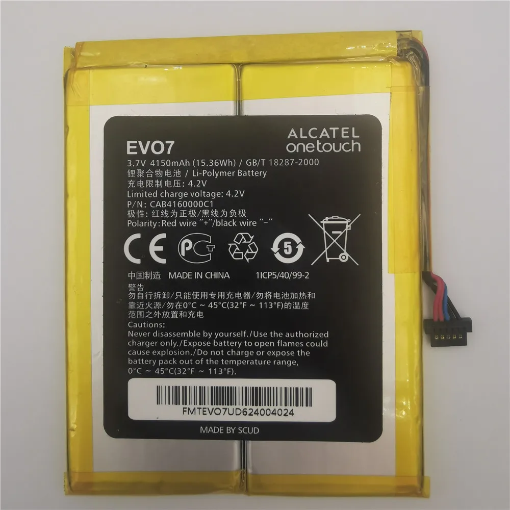 EVO7 4150mAh аккумуляторная батарея для планшетного ПК Alcatel One Touch EVO 7 HD / Onetouch