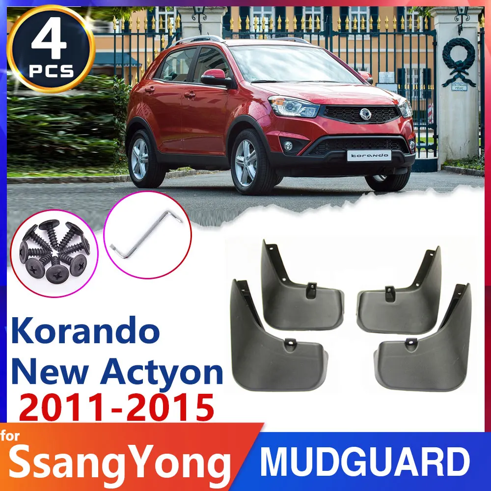 

Car-Tire-Fender Mud Flap for SsangYong Korando New Actyon C200 2011~2015 2012 2013 2014 Mudflap Splash Guard Mudguard Auto-Goods