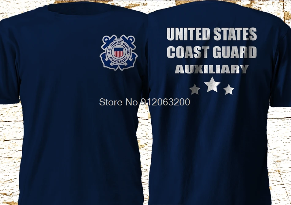 United States Coast Guard Uscg Auxiliary Maritime Military Navy T-Shirt Cotton Tshirt Hip Hop Tees Harajuku Streetwear | Мужская одежда