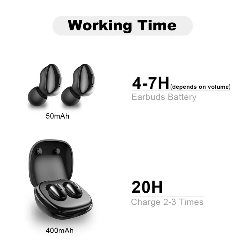 Bluetooth True беспроводной с микрофоном TWS в ухо спортивные мини наушники HiFi стерео звук с портативным Char