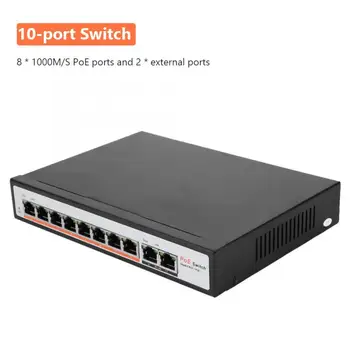 

Built-in 8+2 10-Port Monitoring PoE Gigabit Ethernet Switch for IP Camera 110-240V for US/EU/AU/UK plug EG1010P-B