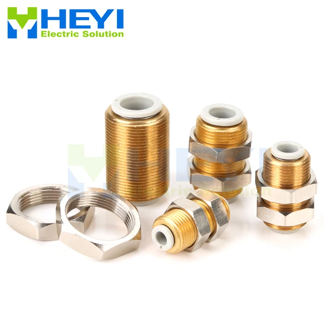 

10PCS/bag KQ2E Air Pneumatic Straight Bulkhead Union 4mm-10mm OD Hose Tube One Touch Push Into Gas Connector Quick Fitting