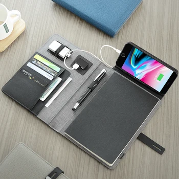 

Wireless Charge Multi-Functional A5 Notebook 5000 MAh Power Bank Support IOS Android Type-c Business Gift Office Writing Pad