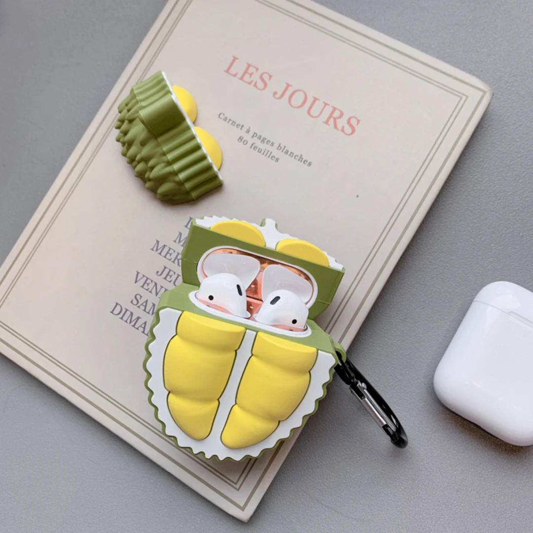 3D милый fat banana expression pack lemon Bluetooth беспроводная гарнитура Набор силиконовый чехол для гарнитура для airpods защитный чехол