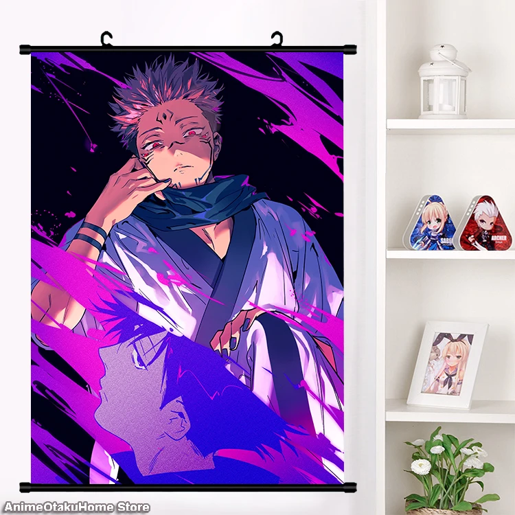 Pôster de parede Jujutsu Kaisen Gojo Satoru Fushiguro Megumi HD impresso  Decoração de rolagem para crianças, adolescentes, adultos e fãs de animes  40 x 60 cm GAYILA