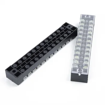

15pcs Terminal Block Bar Set 100A 660V Dual Row Barrier Strips 12 Points