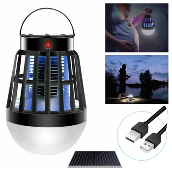 

Mosquito Killer Lamp USB Charging Solar Power Mosquito Repellent Protable Anti Mosquito Fly Lantern for Outdoor Camping Fishing