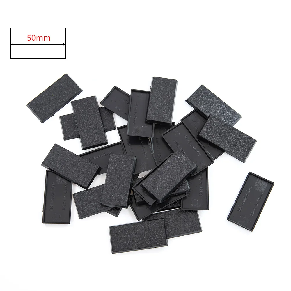 

Table Base Wargame 50mm Miniatures Gaming ABS Rectangle Bases Model 30pcs