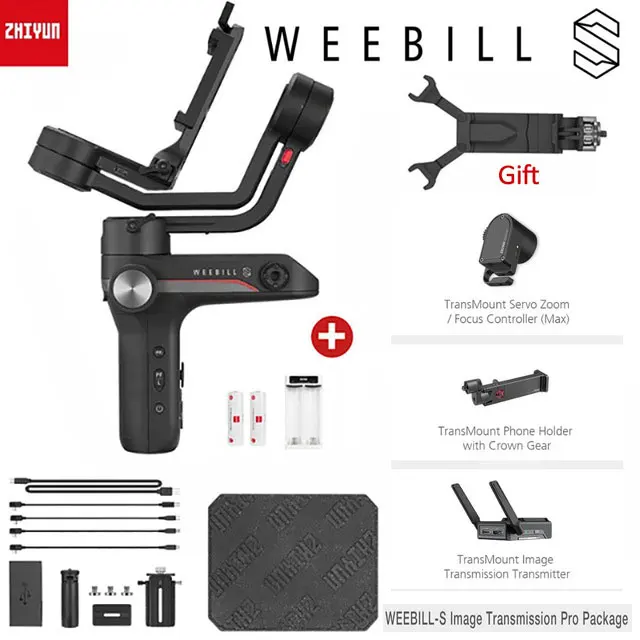 Zhiyun Weebill S/Weebill лаборатории 3-осевому гидростабилизатору Камера стабилизатор для sony A6500 A7M3 Panasonic GH4 GH5 цифровых зеркальных VS Ronin Sc кран 2 - Цвет: Weebill S Kit 2