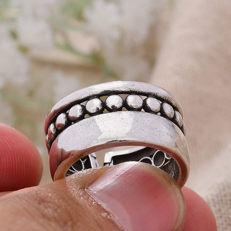 Silver Rings Silver Ring Vintage Simple Little Ball Thai Silver Female Open Party Rings For Women Hand Jewellery Accessories No Fade