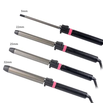

CkeyiN Hair Curler Multifunction Interchangeable Hair Curlers Kit Fast Heat with Adjustable Temperature Hair Styling Tool