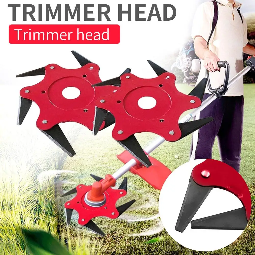 

Updated Grass Trimmer 6 Steel Razor Coil Chain String Trimmers Spring Manganese Stee Brush Cutter Head Durable Garden Tools