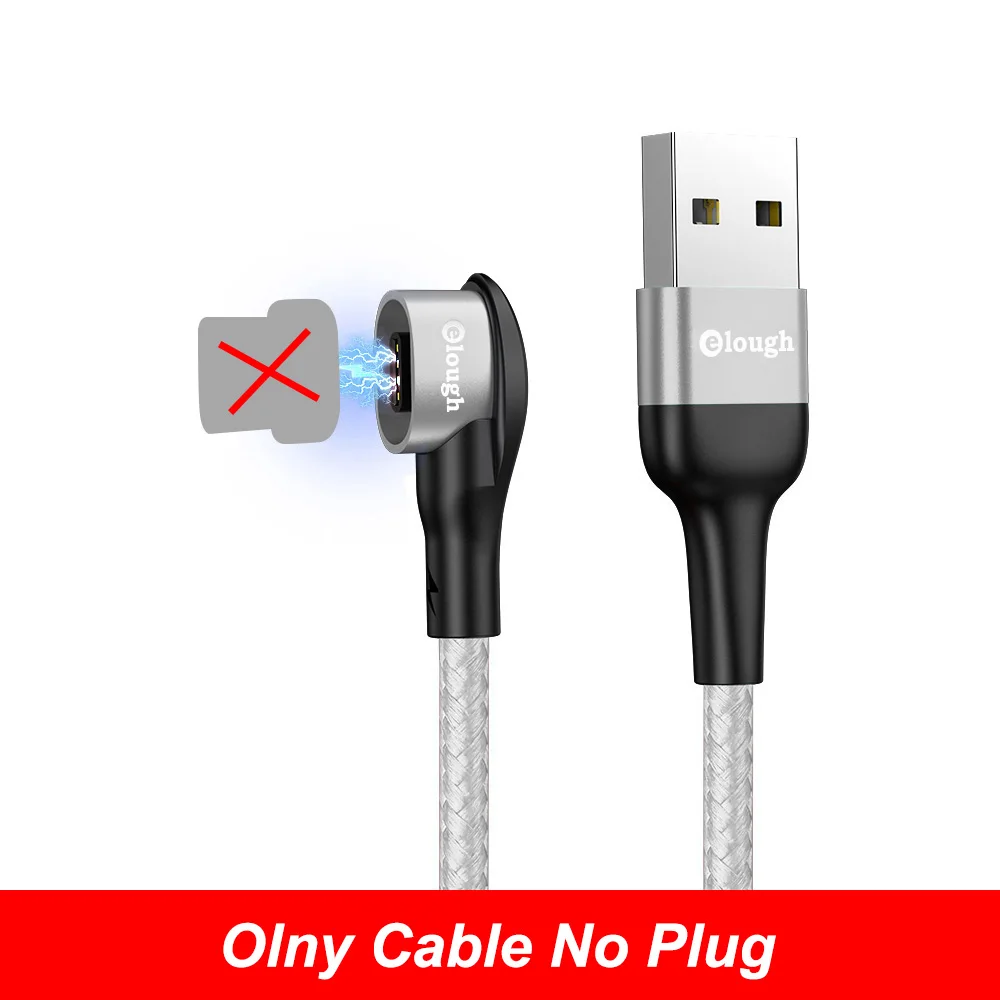 Elough 90 Degree USB Typc C Cable Elbow 3A Fast Charging Cable Date Wire For iPhone Samsung Xiaomi Mobile Phone Magetic Charger iphone fast charger cable Cables