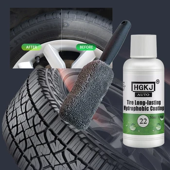 

HGKJ-AUTO-22 Tire Coating 20/50/100ml Tire Long-lasting Hydrophobic Coating Cleaning Agent / Curing Agent Car Accessories YSLM