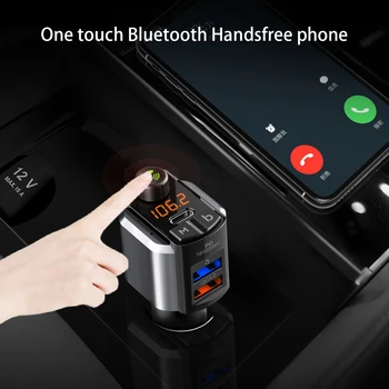 

Car Charger Bluetooth 5.0 FM Transmitter QC 3.0 USB Type-C PD 18W Music Receiver MP3 Hi-Fi Music Player