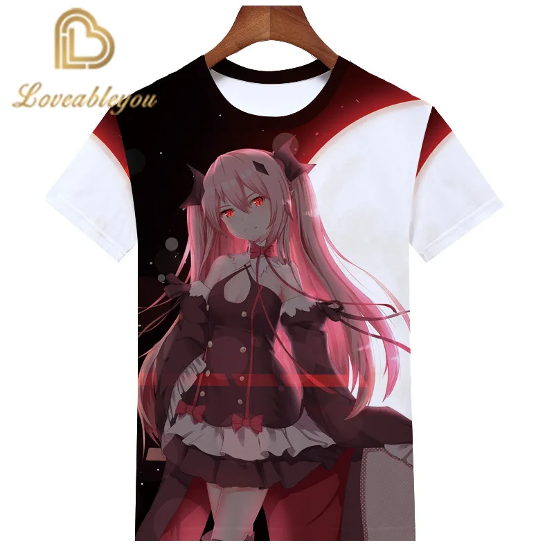 

2020 New Style Seraph of The End Men and Women T-shirt Crewneck Loose 3d Printed Men Tshirt Casual Mens T-shirt Tops