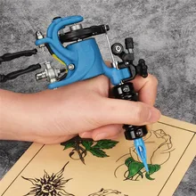 Профессиональная ротационная машинка для татуировки, ручка, Бесшумный мотор, макияж, брендовые пистолеты, комплект для бровей, тату-машина, для шейдера, лайнера, синий